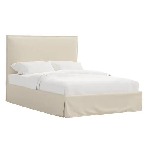 Maura Slipcover Bed - Linen - Ivory