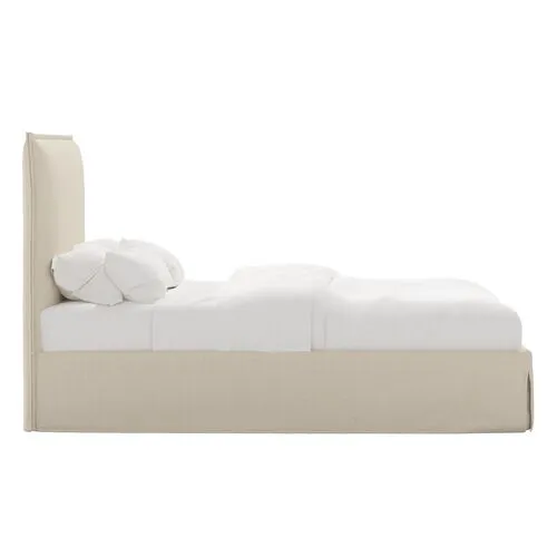 Maura Slipcover Bed - Linen - Ivory