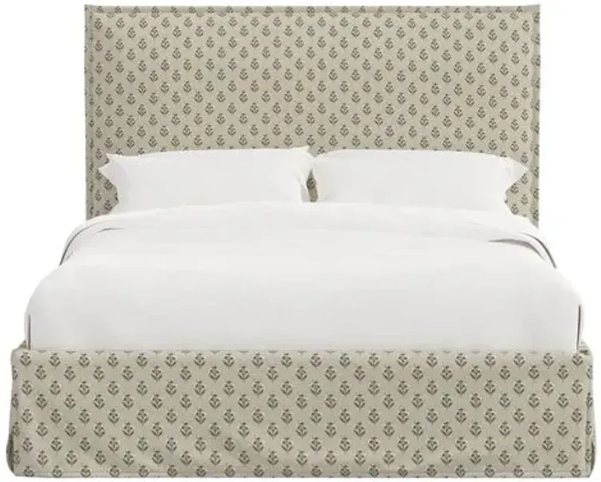 Maura Slipcover Bed - Francie - Green