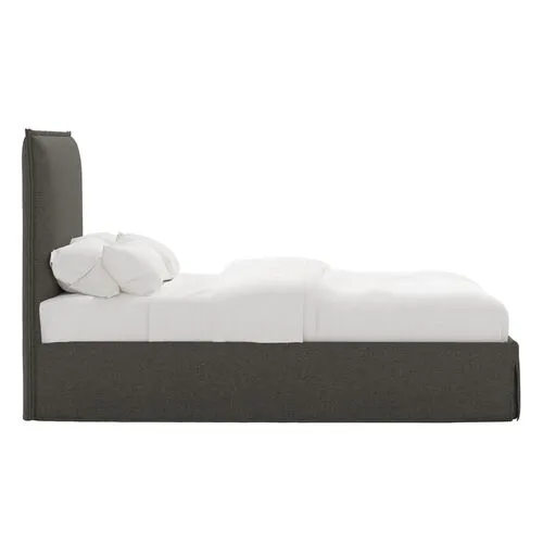 Maura Slipcover Bed - Linen - Gray