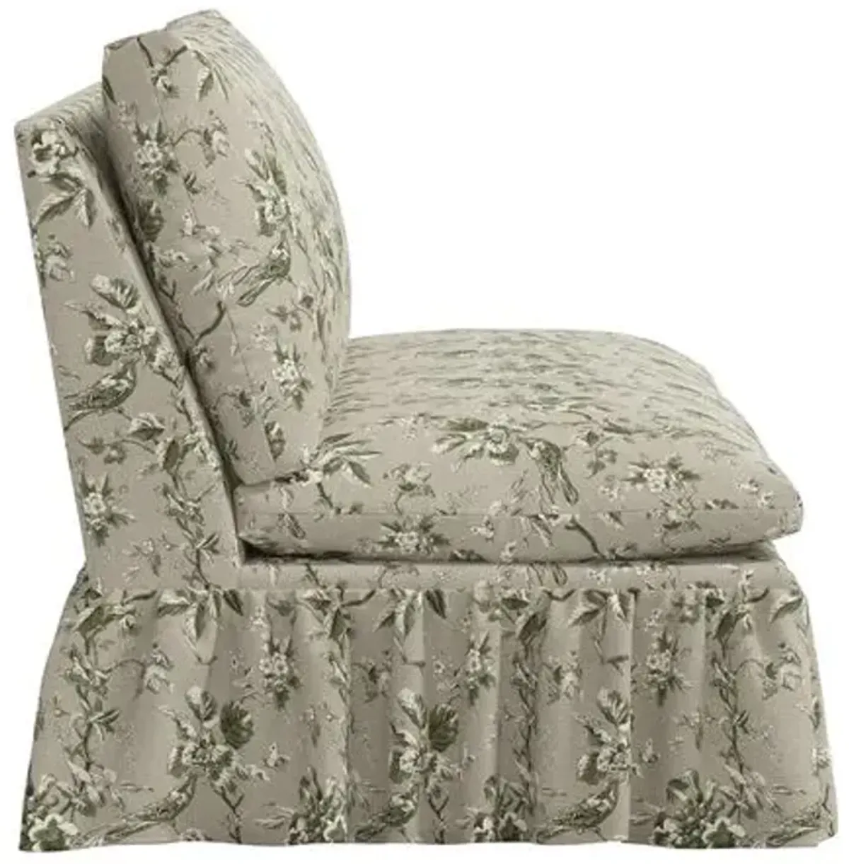 Thelma Settee - Michigan Bird Toile - Green