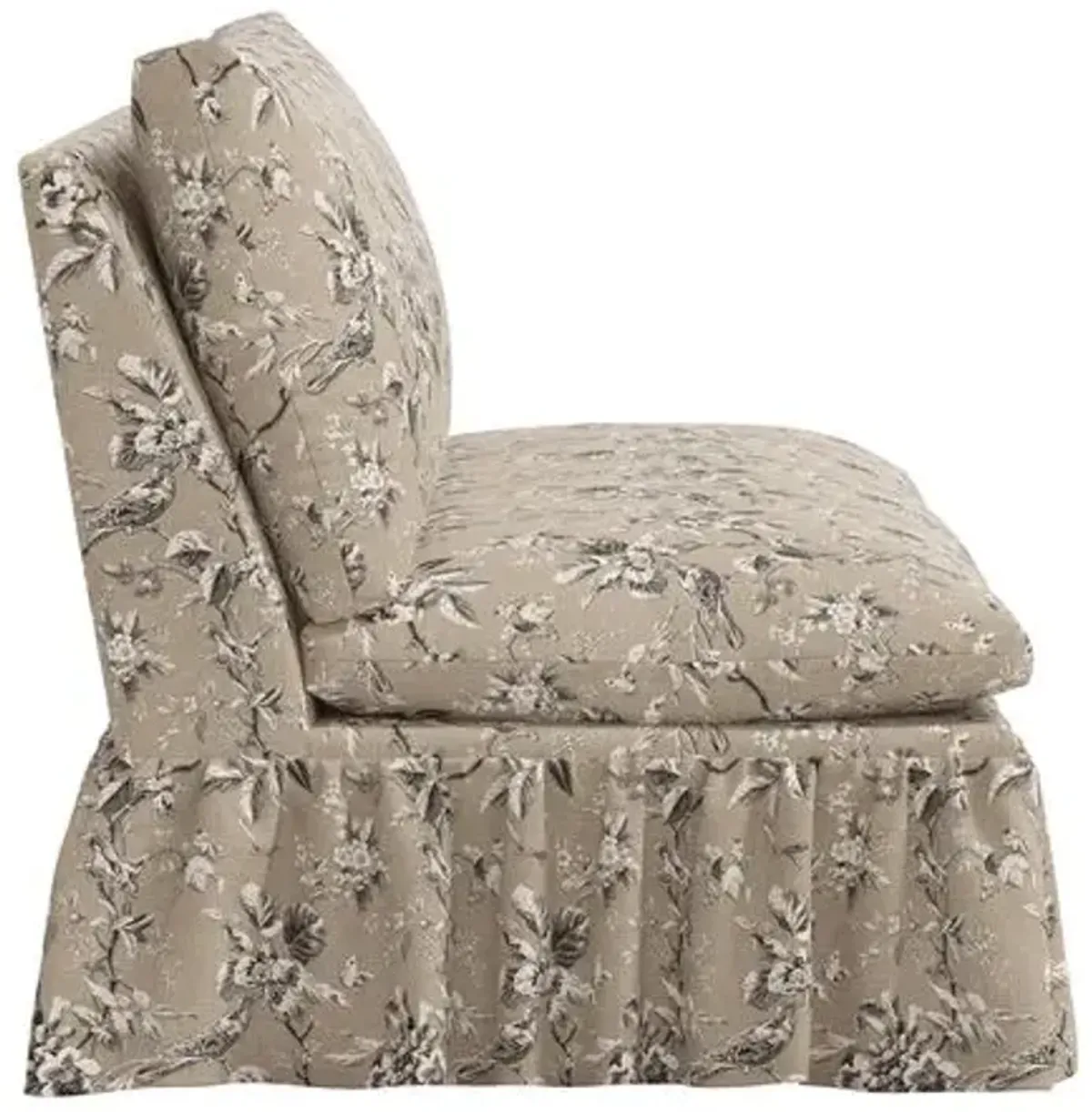 Thelma Settee - Michigan Bird Toile - Beige