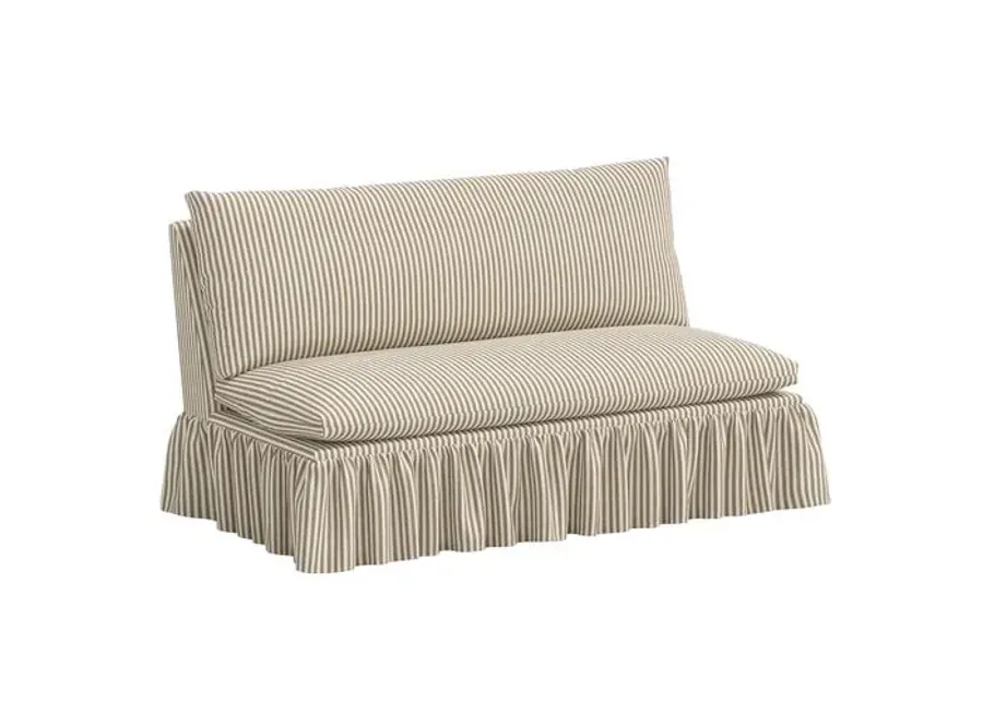 Thelma Settee - Jane Stripe - Brown