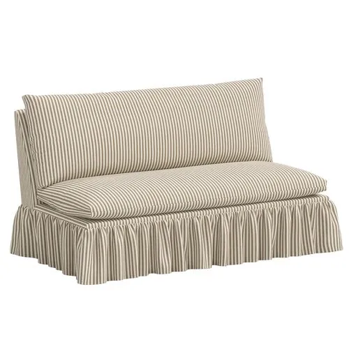 Thelma Settee - Jane Stripe - Brown