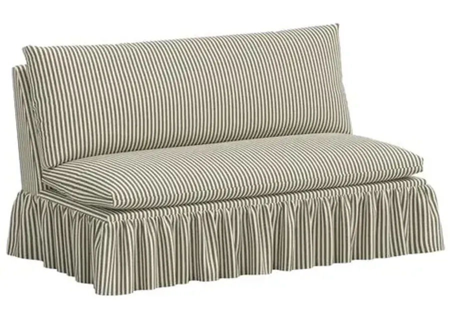 Thelma Settee - Jane Stripe - Green