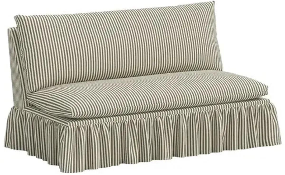 Thelma Settee - Jane Stripe - Green