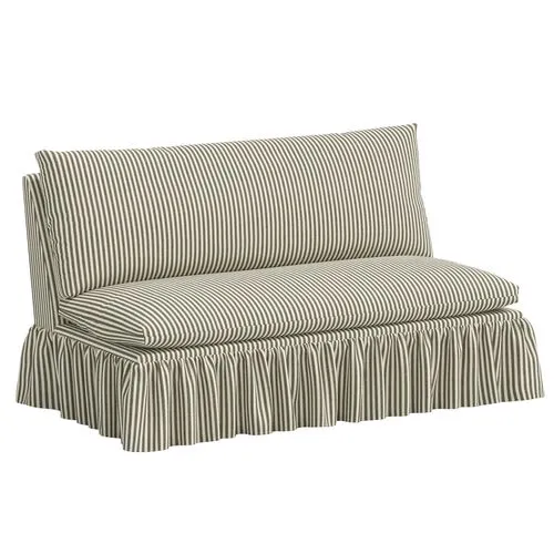 Thelma Settee - Jane Stripe - Green