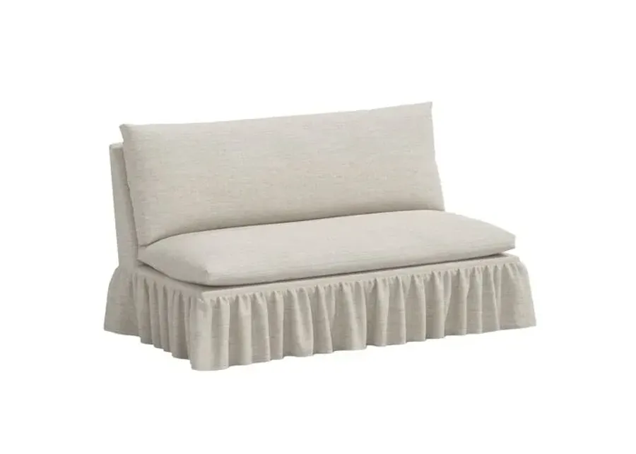 Thelma Settee - Linen - Gray