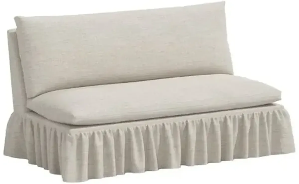 Thelma Settee - Linen - Gray