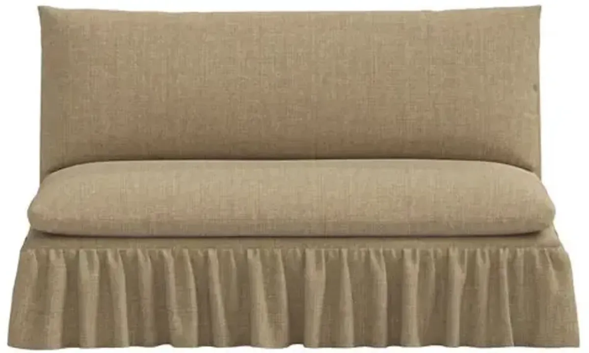 Thelma Settee - Linen - Brown