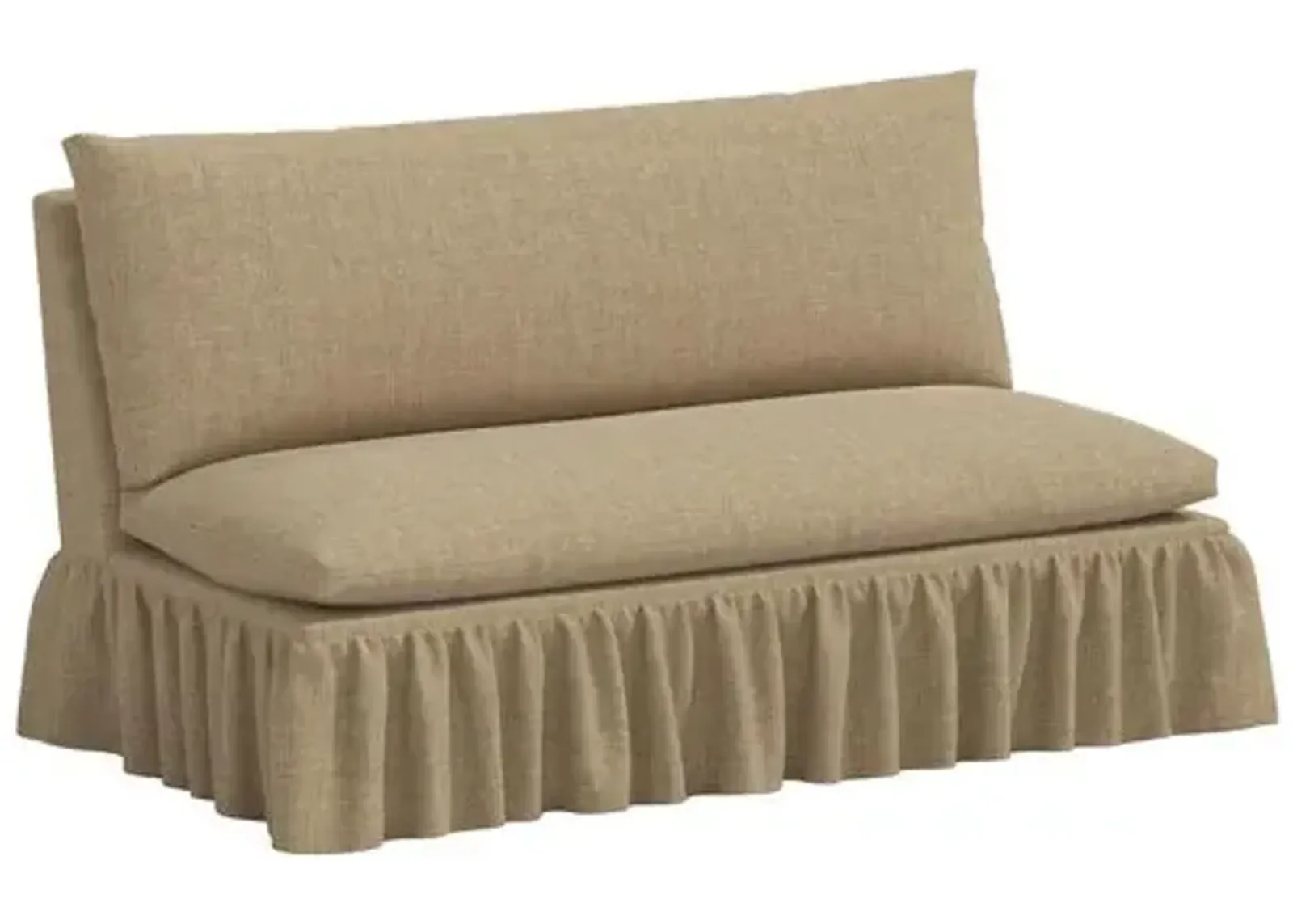 Thelma Settee - Linen - Brown