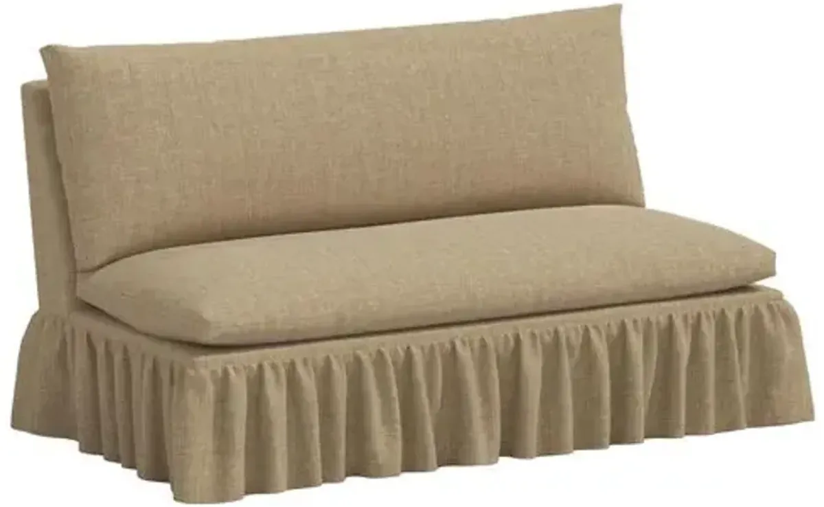 Thelma Settee - Linen - Brown