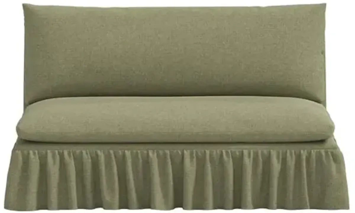 Thelma Settee - Linen - Green