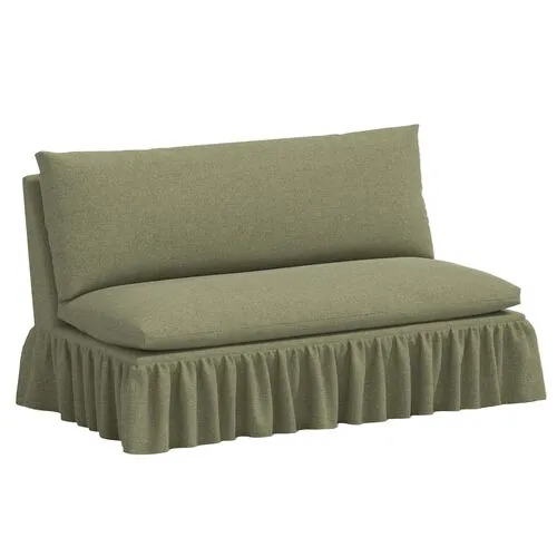 Thelma Settee - Linen - Green