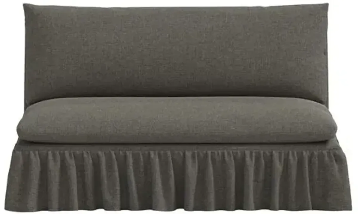 Thelma Settee - Linen - Gray