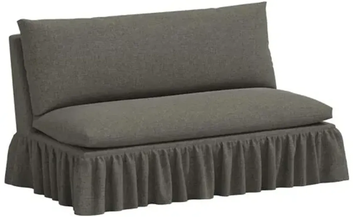 Thelma Settee - Linen - Gray