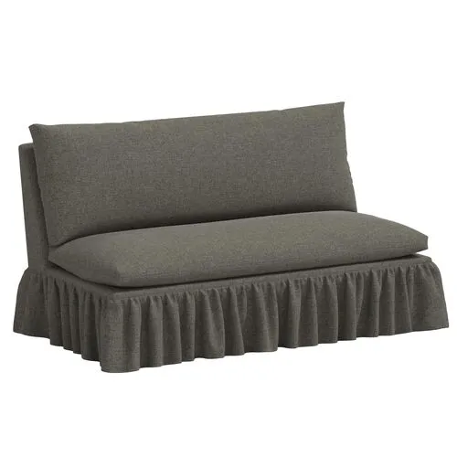 Thelma Settee - Linen - Gray