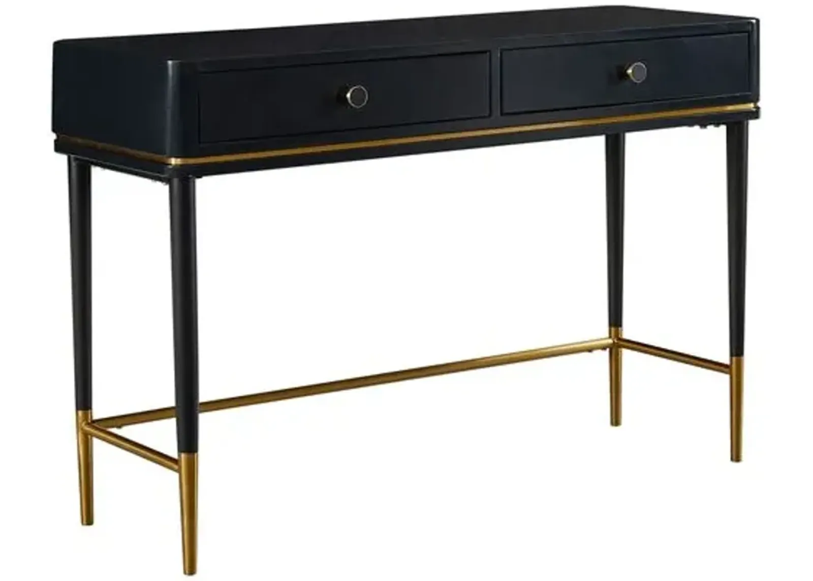 Ridge Two Drawer Desk - Black