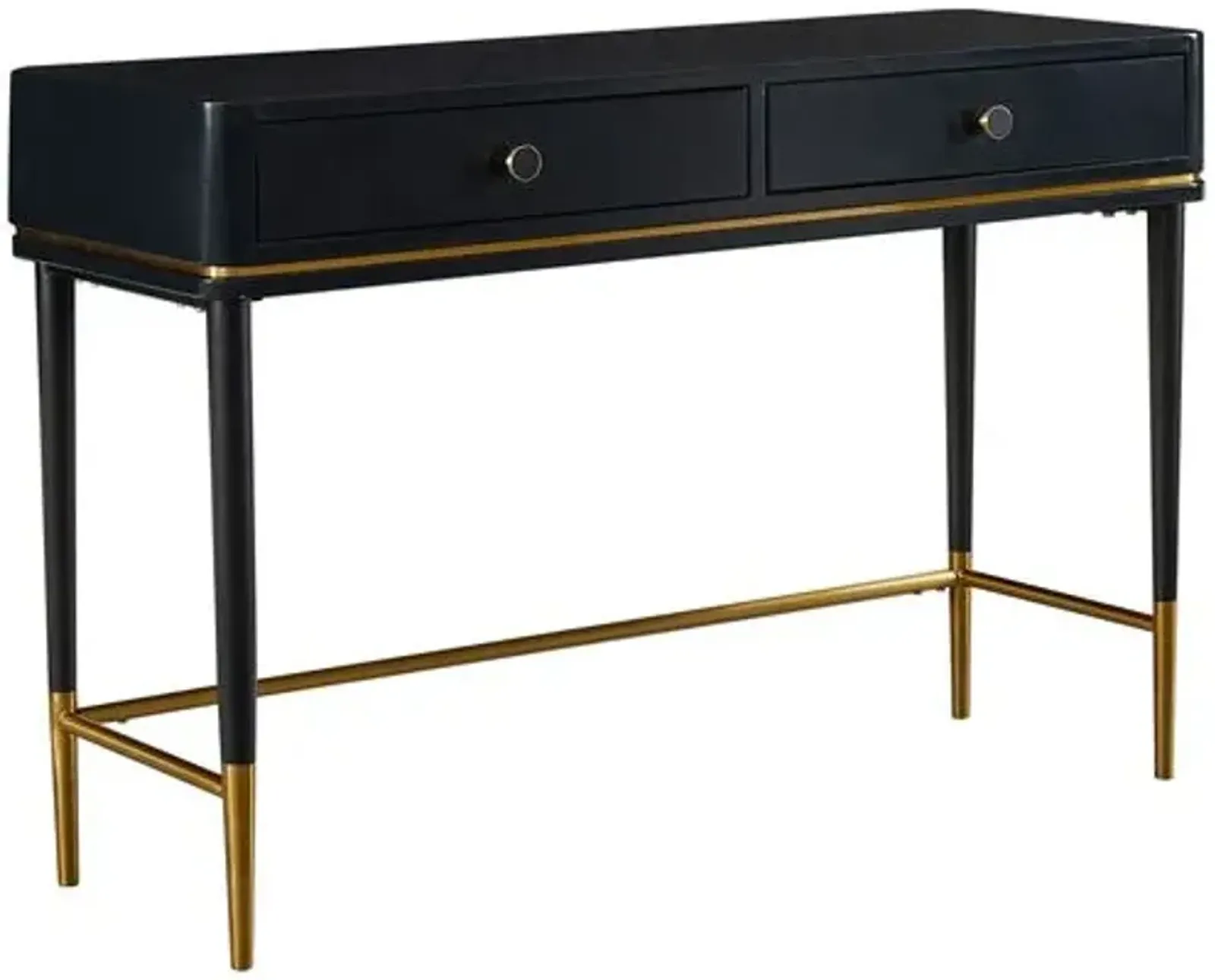 Ridge Two Drawer Desk - Black