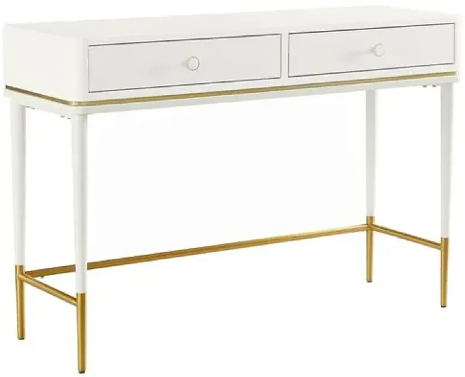 Ridge Two Drawer Desk - White