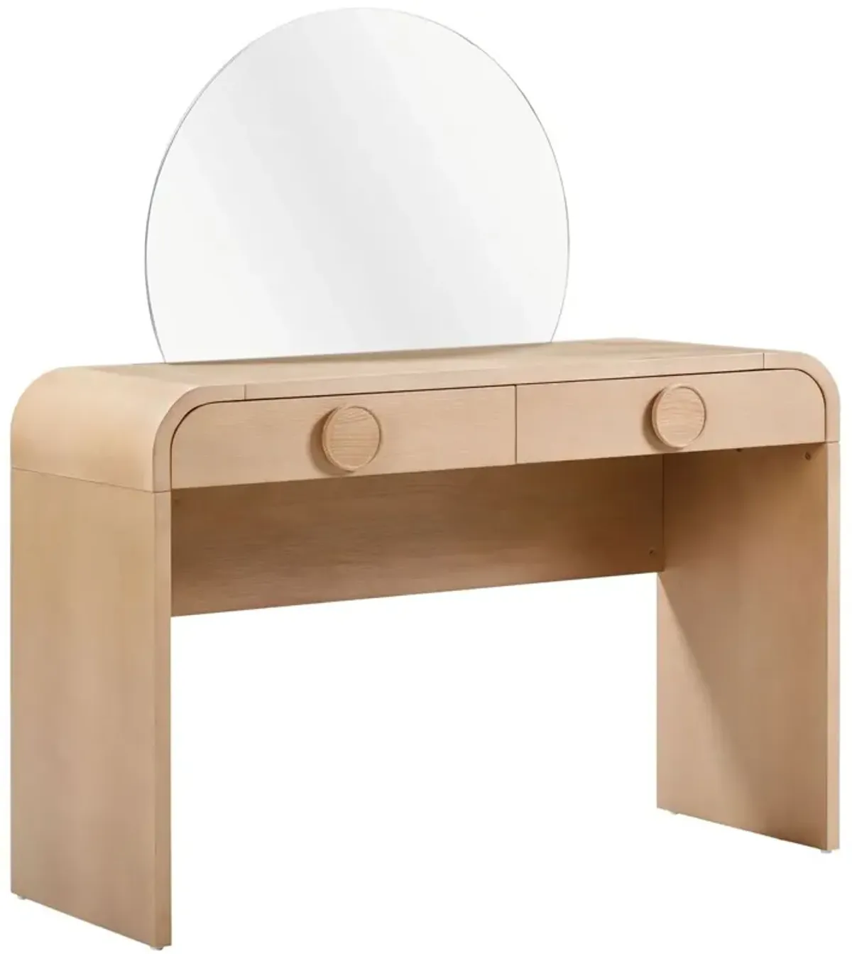 Loree 2-Drawer Vanity/Desk, Natural Ash
