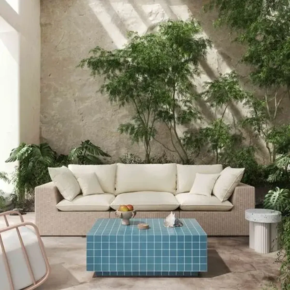 Lyla Tile Indoor/Outdoor Coffee Table - Blue