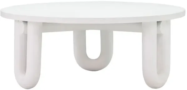 Levi Concrete Coffee Table, White