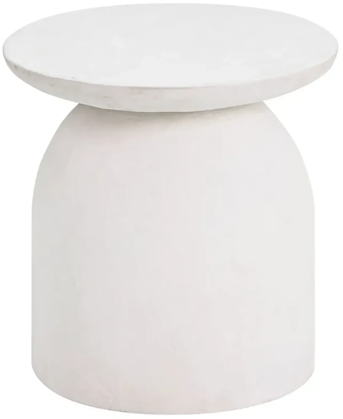Skylar Concrete Indoor/Outdoor Side Table, White