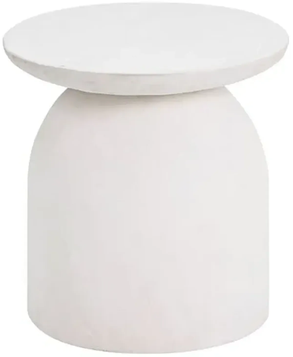 Skylar Concrete Indoor/Outdoor Side Table - White