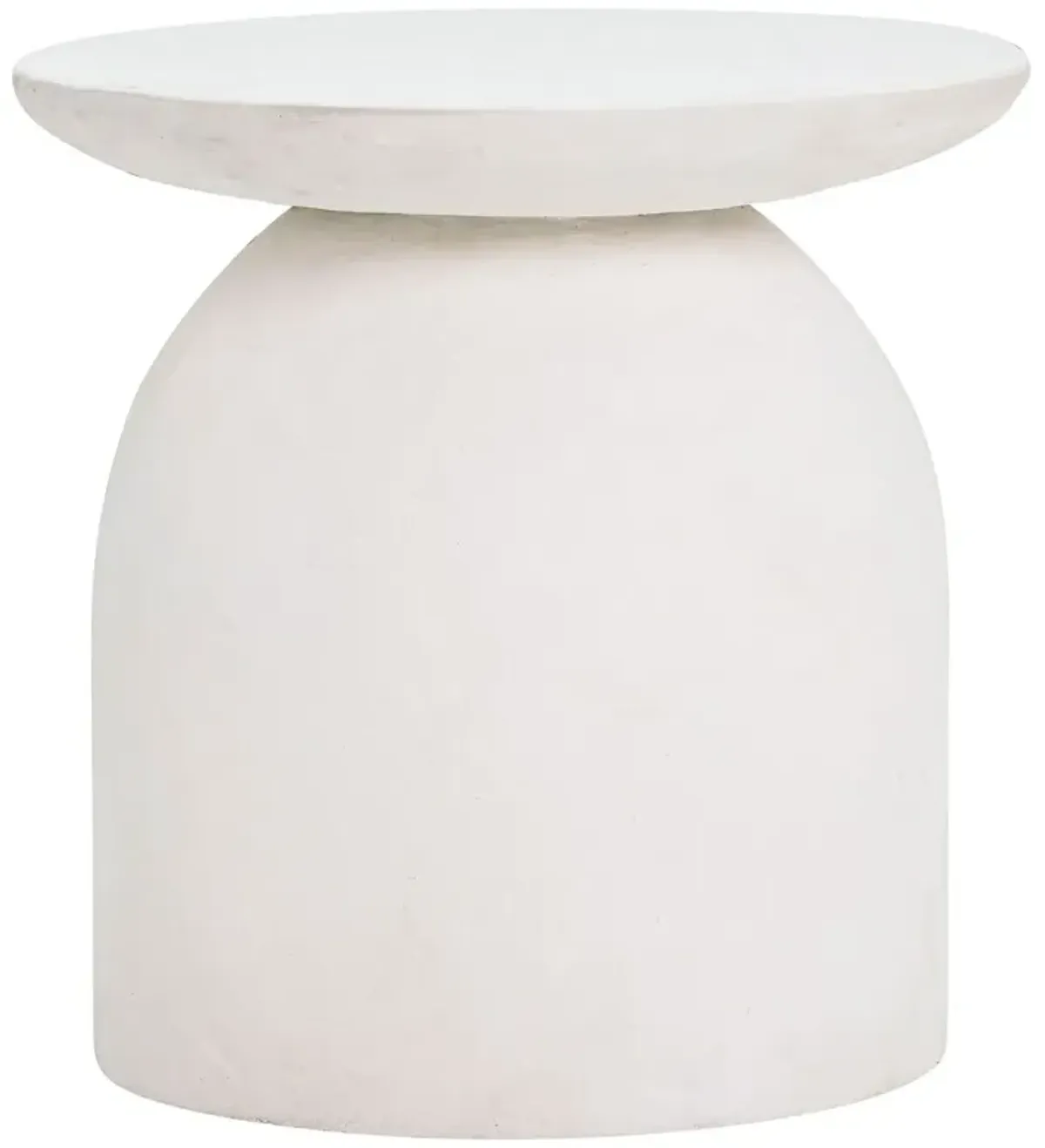 Skylar Concrete Indoor/Outdoor Side Table, White