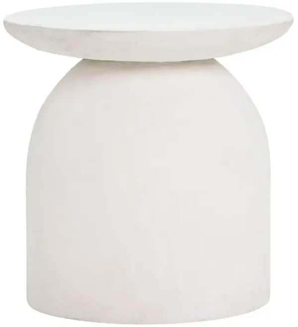 Skylar Concrete Indoor/Outdoor Side Table, White