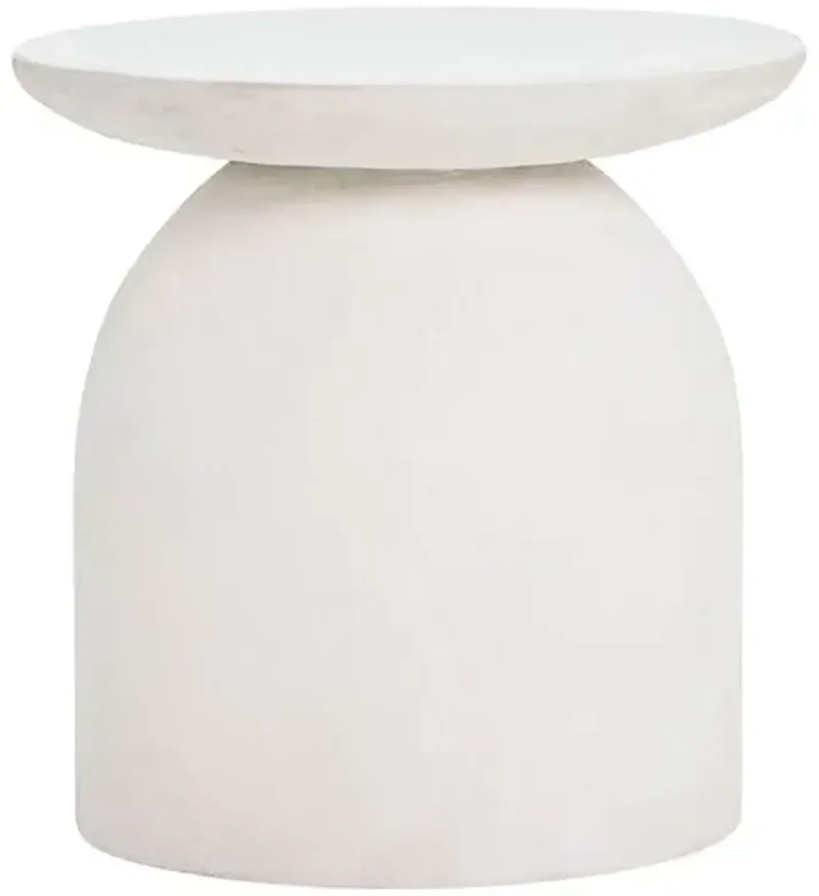 Skylar Concrete Indoor/Outdoor Side Table - White