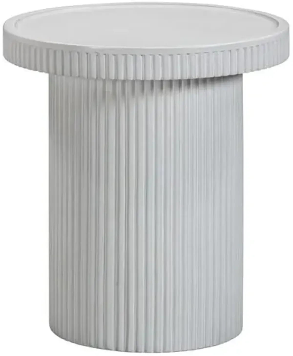 Easton Fluted Indoor/Outdoor Side Table - White