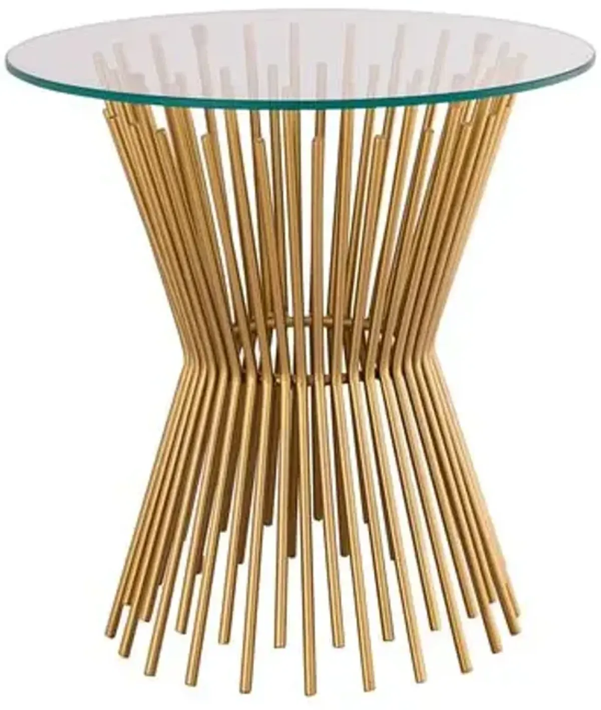 Sloane Glass Side Table - Gold