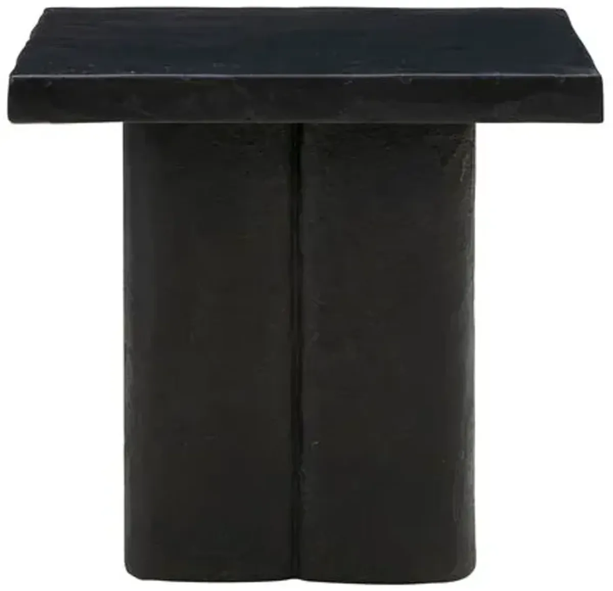 Gemma Concrete Indoor/Outdoor Side Table - Black