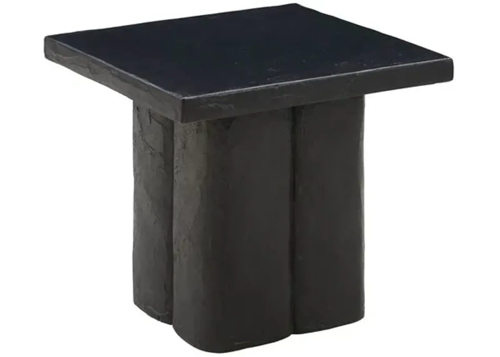 Gemma Concrete Indoor/Outdoor Side Table - Black