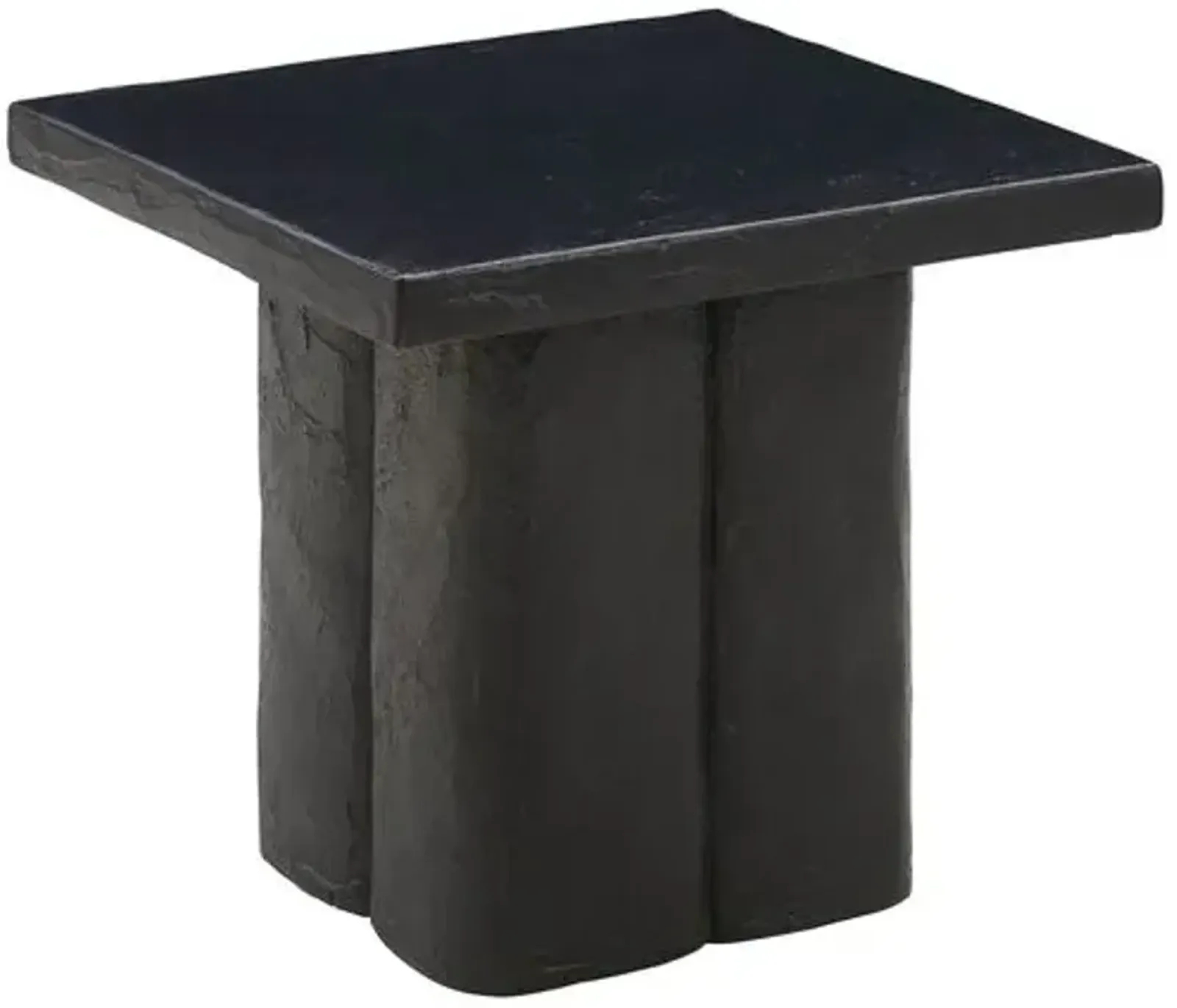 Gemma Concrete Indoor/Outdoor Side Table - Black