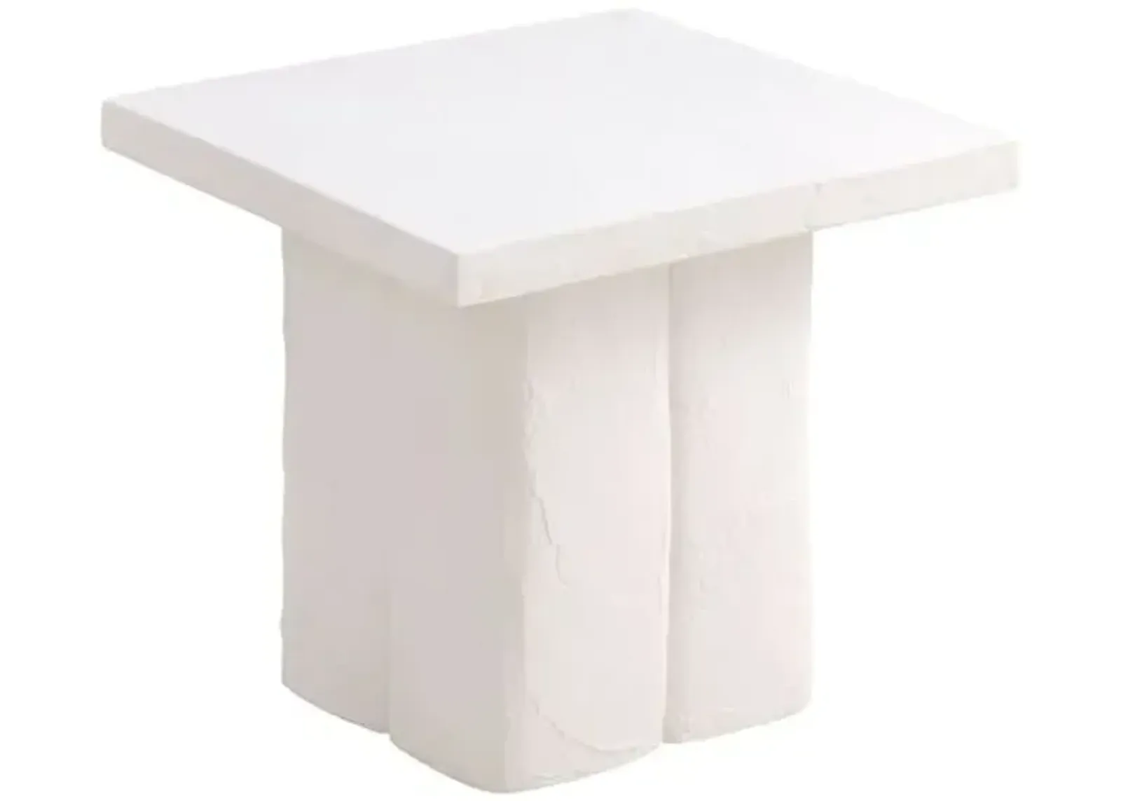 Gemma Concrete Indoor/Outdoor Side Table - White