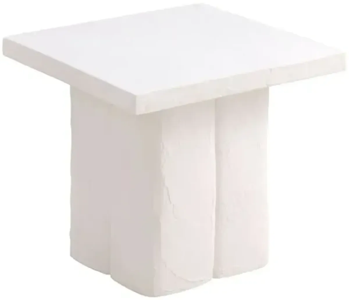 Gemma Concrete Indoor/Outdoor Side Table - White