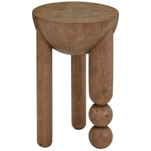 Zoey Wooden Accent Table - Brown - 21.3Hx14Wx14D in