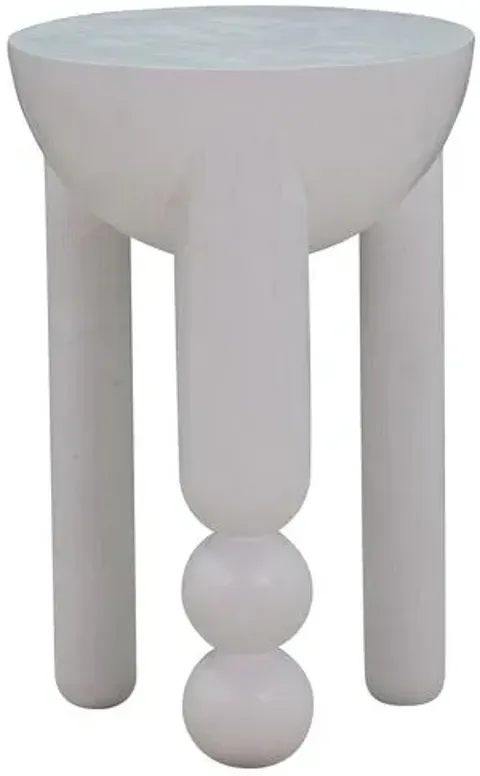 Zoey Wooden Accent Table - White - 21.3Hx14Wx14D in