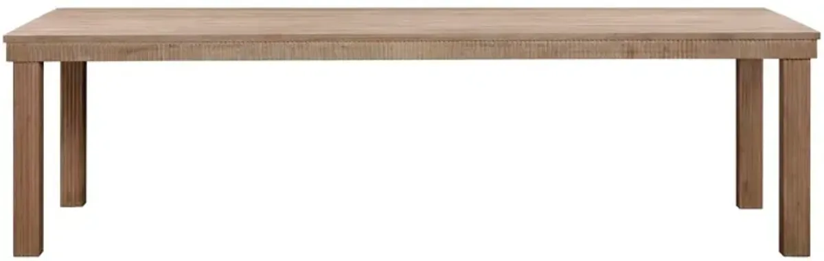 Declan Rectangular Outdoor Dining Table, Natural Eucalyptus