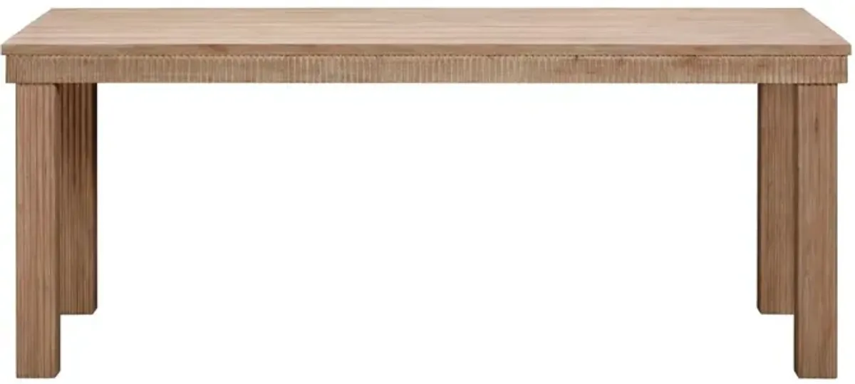 Declan Rectangular Outdoor Dining Table, Natural Eucalyptus