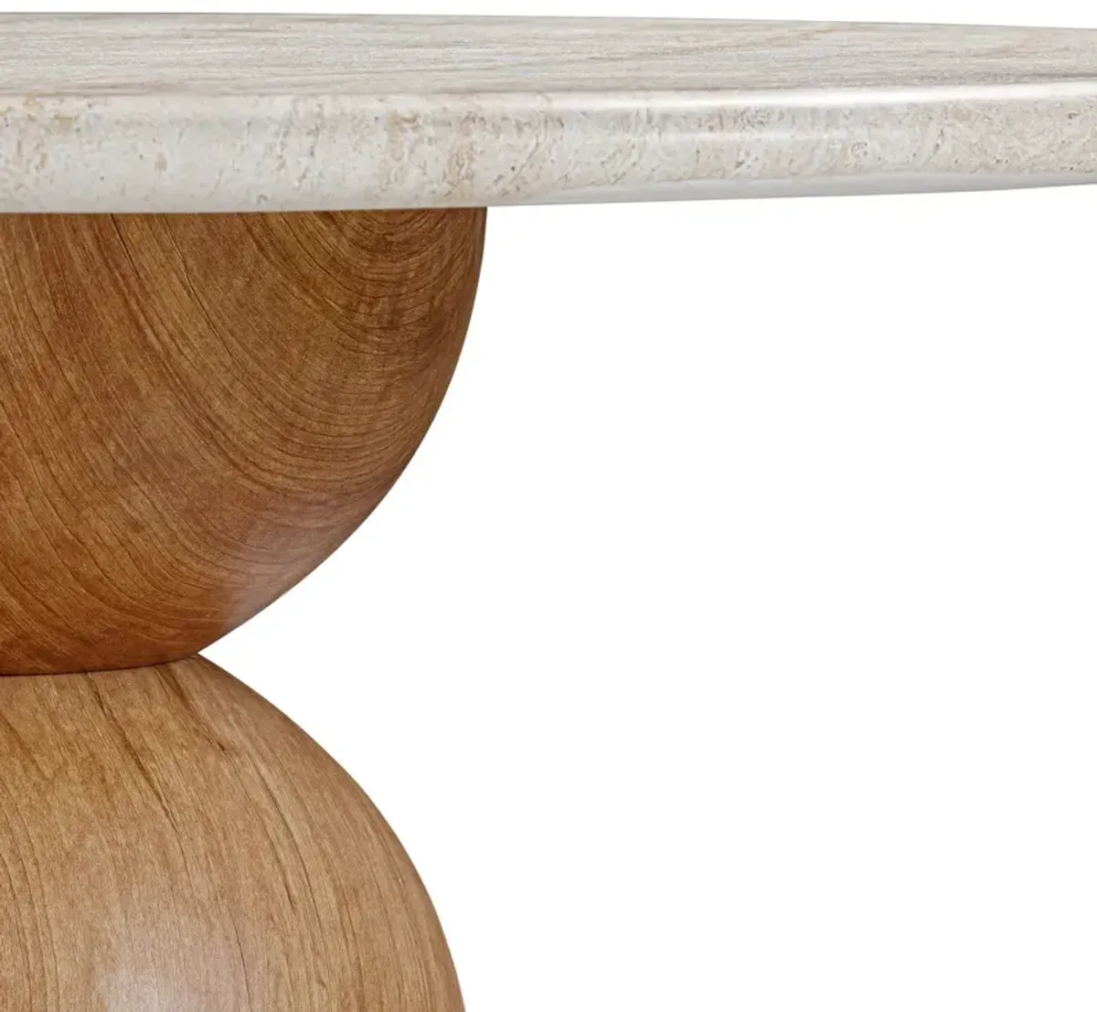 Zayden Concrete Indoor/Outdoor 54" Round Dining Table, Travertine