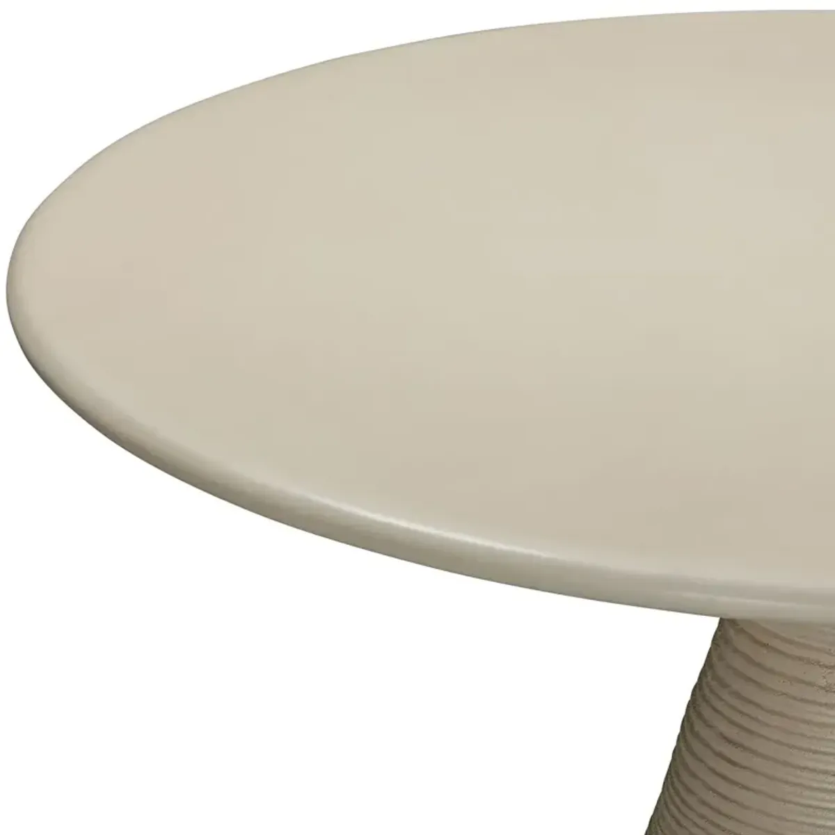 Eliana Concrete Indoor/Outdoor Round Dining Table, Textured Beige