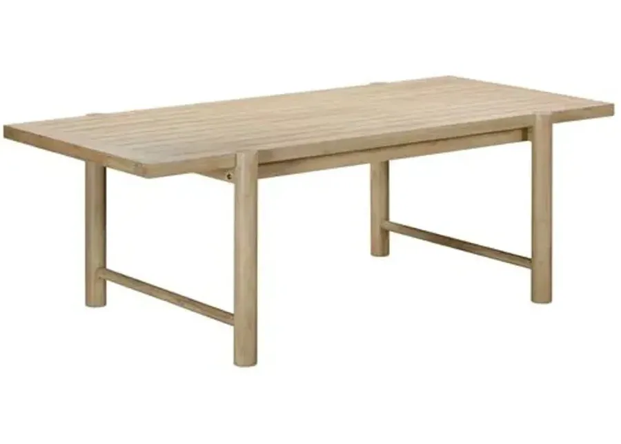 Daxton Outdoor Rectangular Dining Table - Light Teak