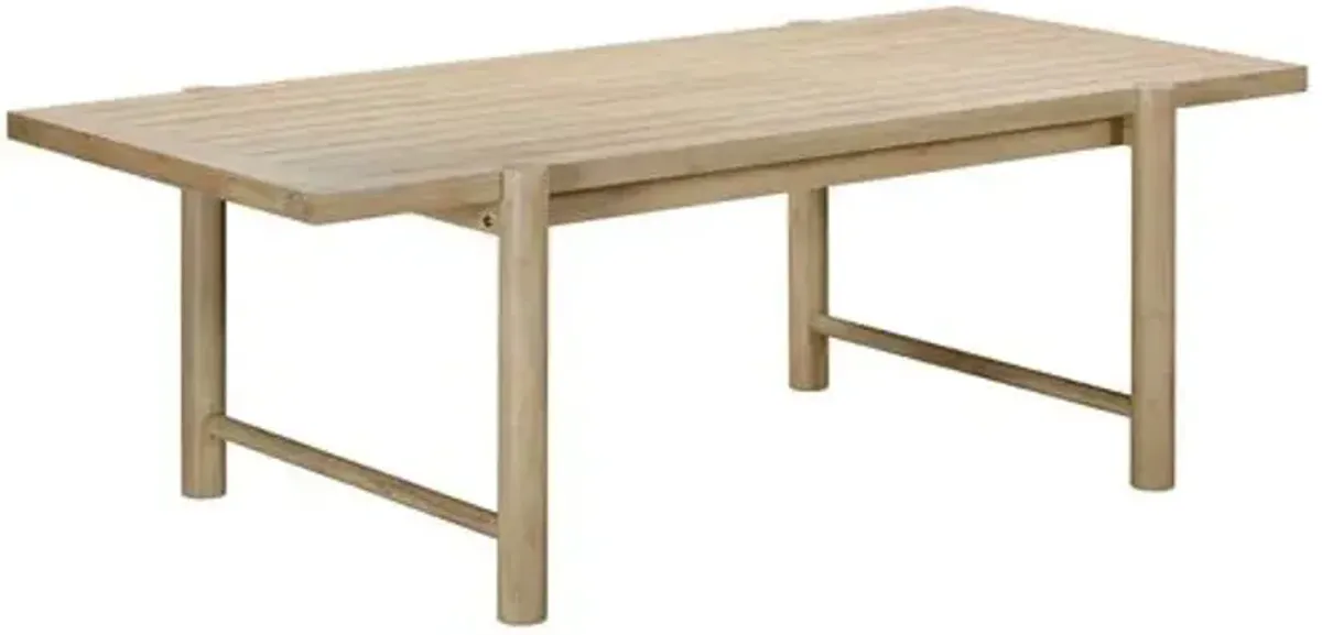 Daxton Outdoor Rectangular Dining Table - Light Teak