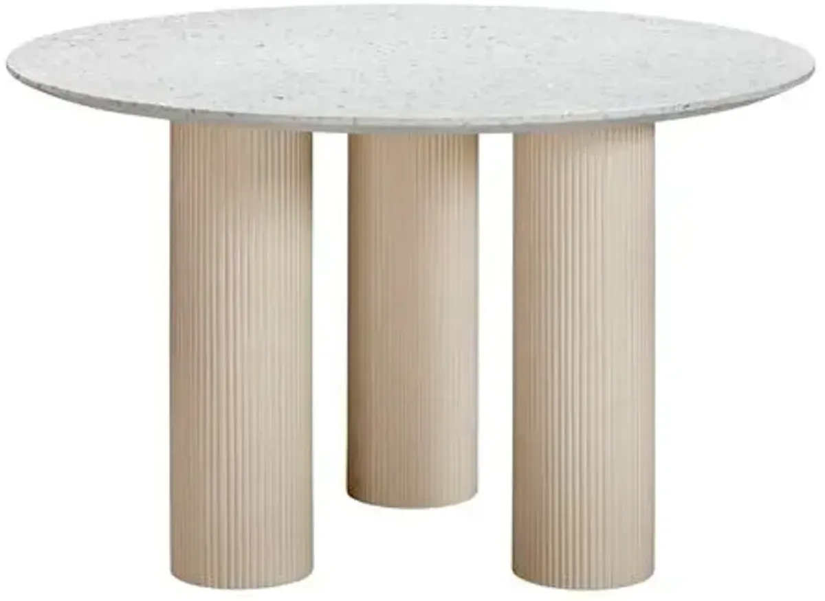 Wilder Terrazzo Concrete Indoor / Outdoor Dining Table - Cream