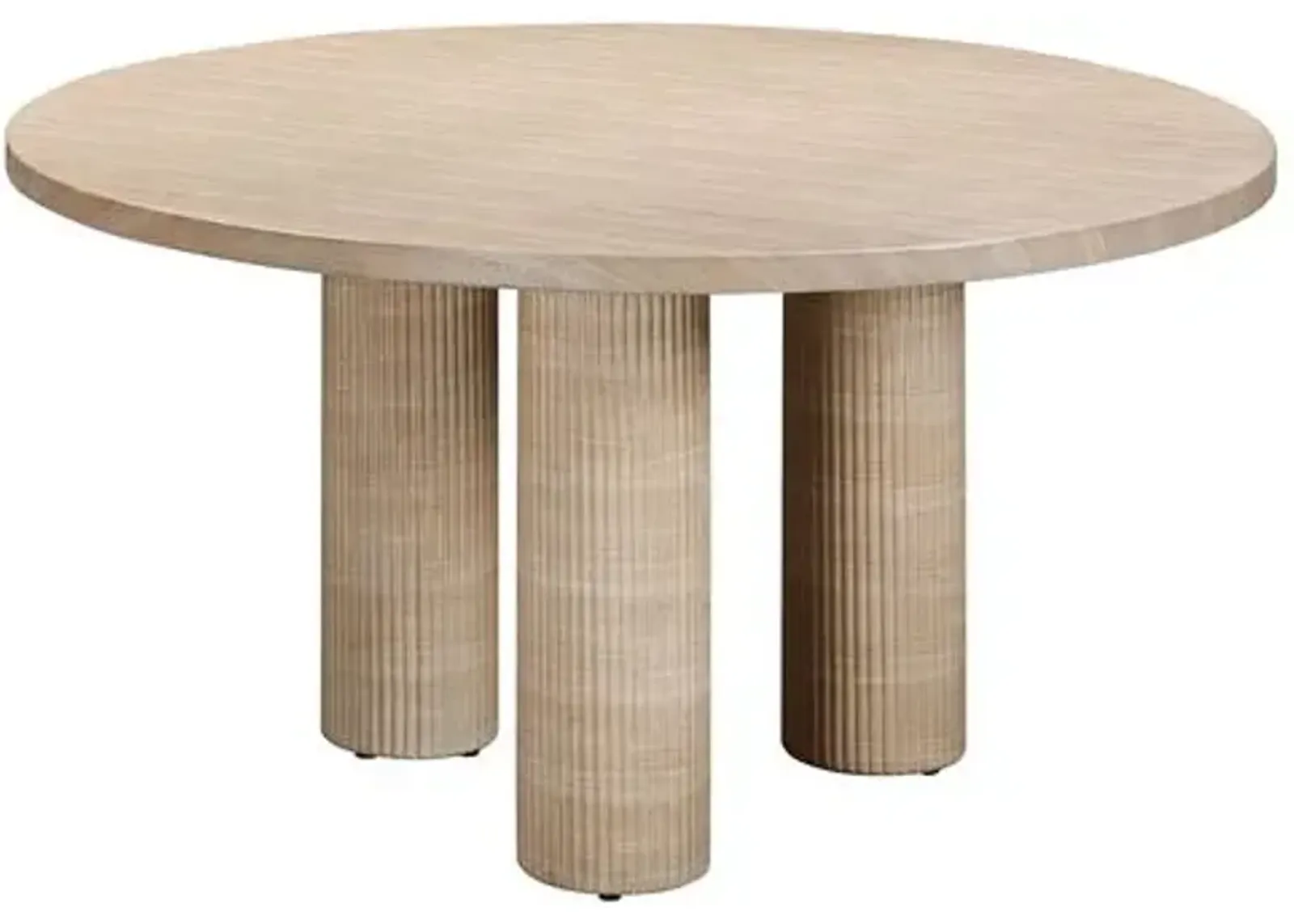 Weston Textured Indoor/Outdoor Round Dining Table - Travertine