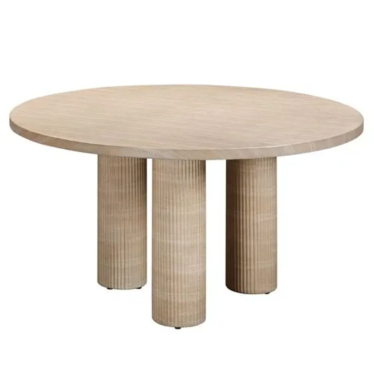 Weston Textured Indoor/Outdoor Round Dining Table - Travertine